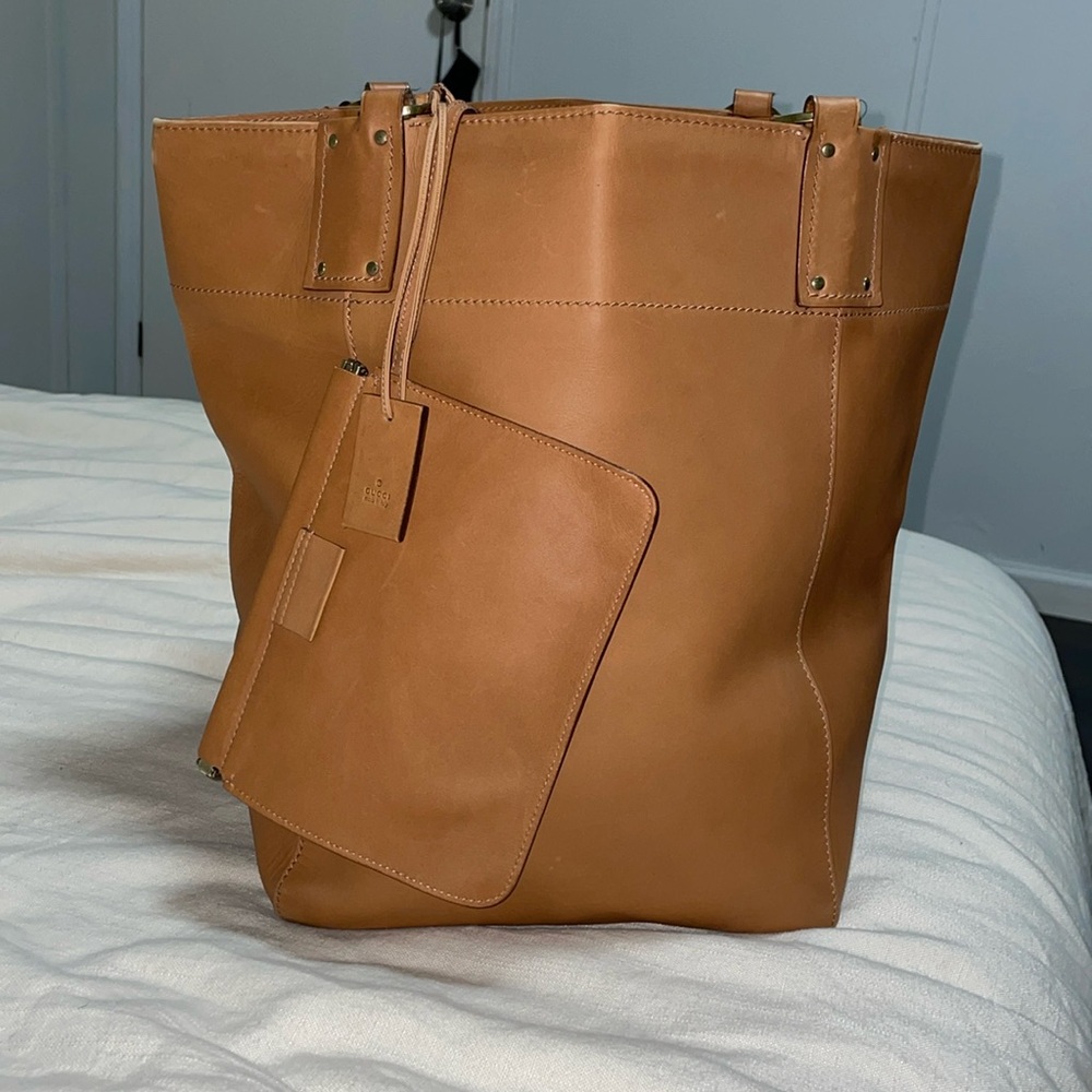 Vintage Gucci Bamboo Handbag with insert